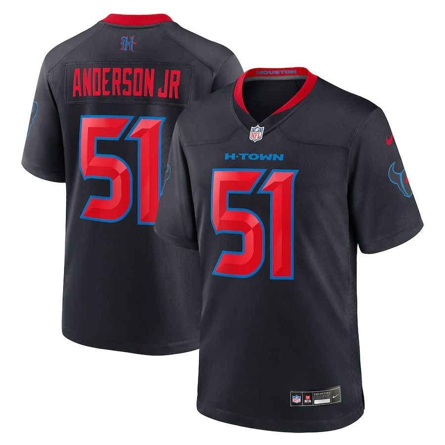 Men Houston Texans #51 Will Anderson Jr. Nike Navy 2nd Alternate Game NFL Jersey->houston texans->NFL Jersey